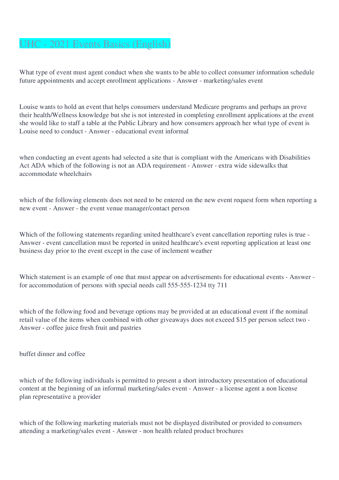 Preview image for UHC - 2021 Events Basics (English)